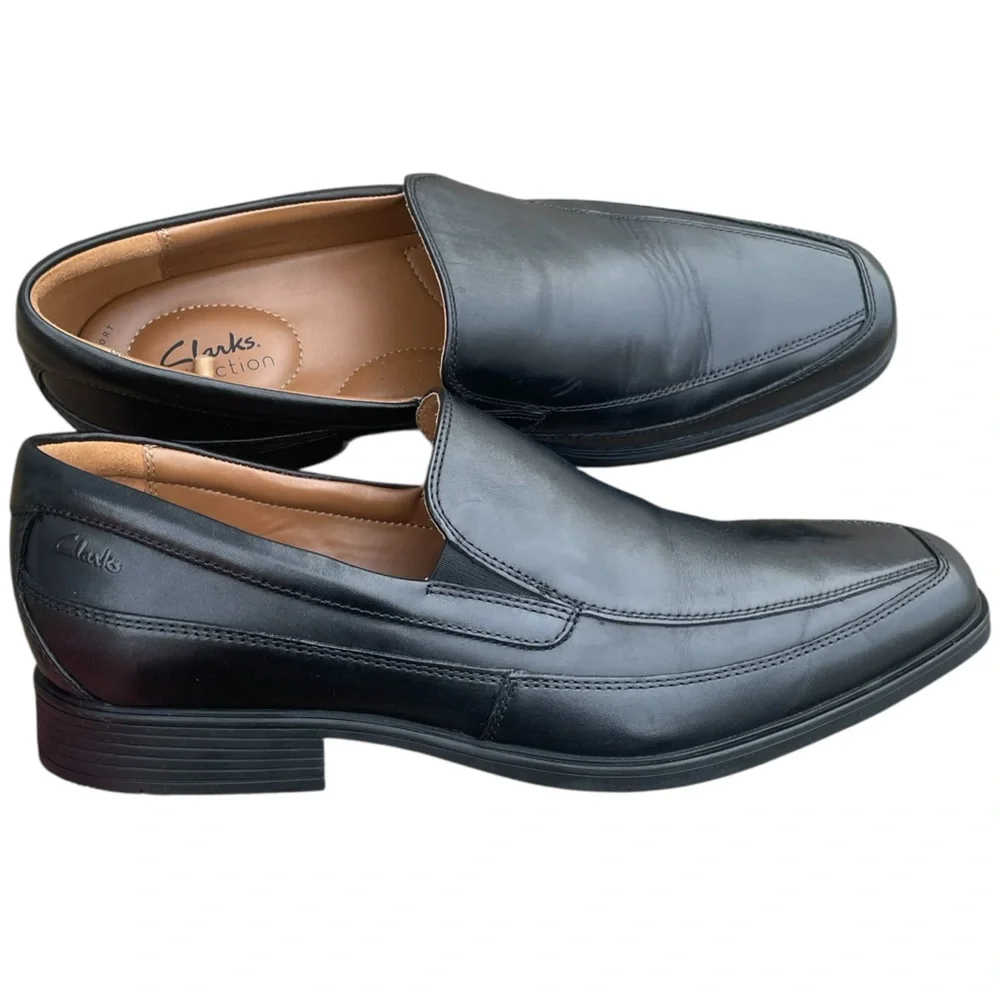 Clark’s‎ Tilden Free Black Leather Loafer, Size 12M, EUC